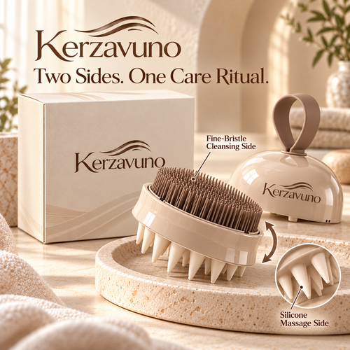 Kerzavuno® Duet Scalp & Hair Brush