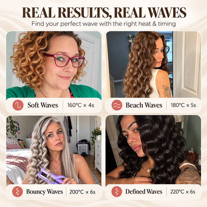 Curl Big Waves Instantly! No-Damage 32mm U-Barrel Curler