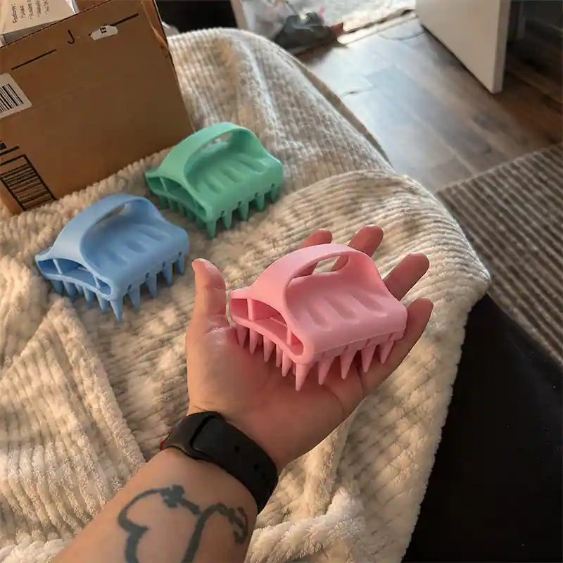Soft Silicone Scalp Massager & Shampoo Exfoliator Brush