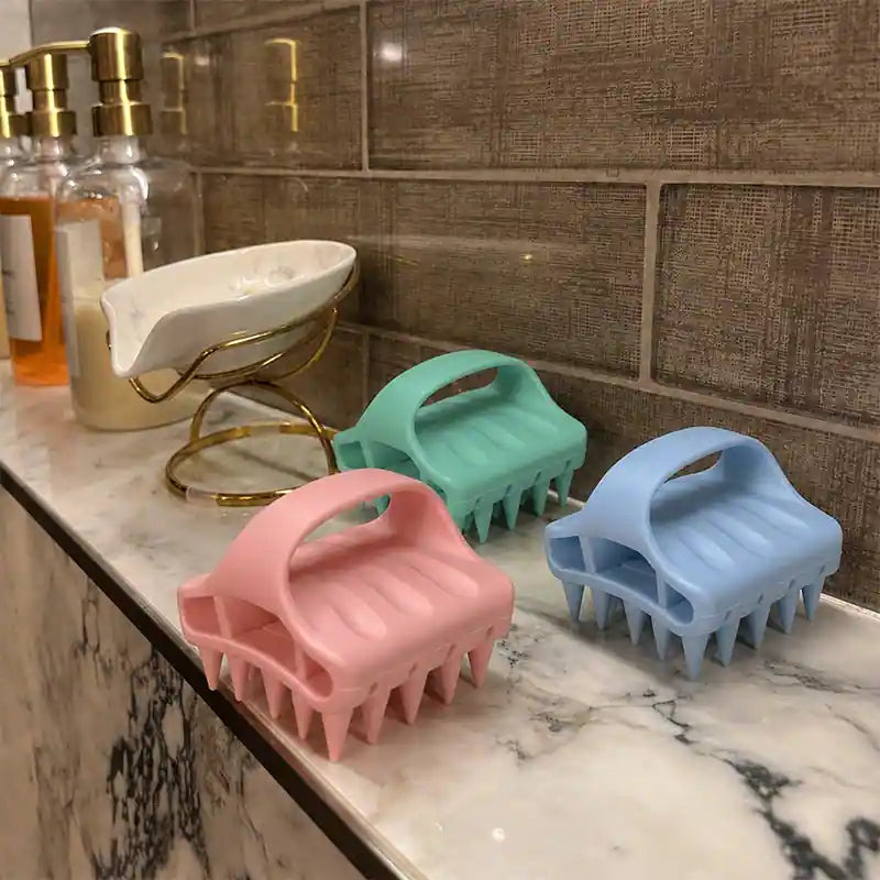 Soft Silicone Scalp Massager & Shampoo Exfoliator Brush