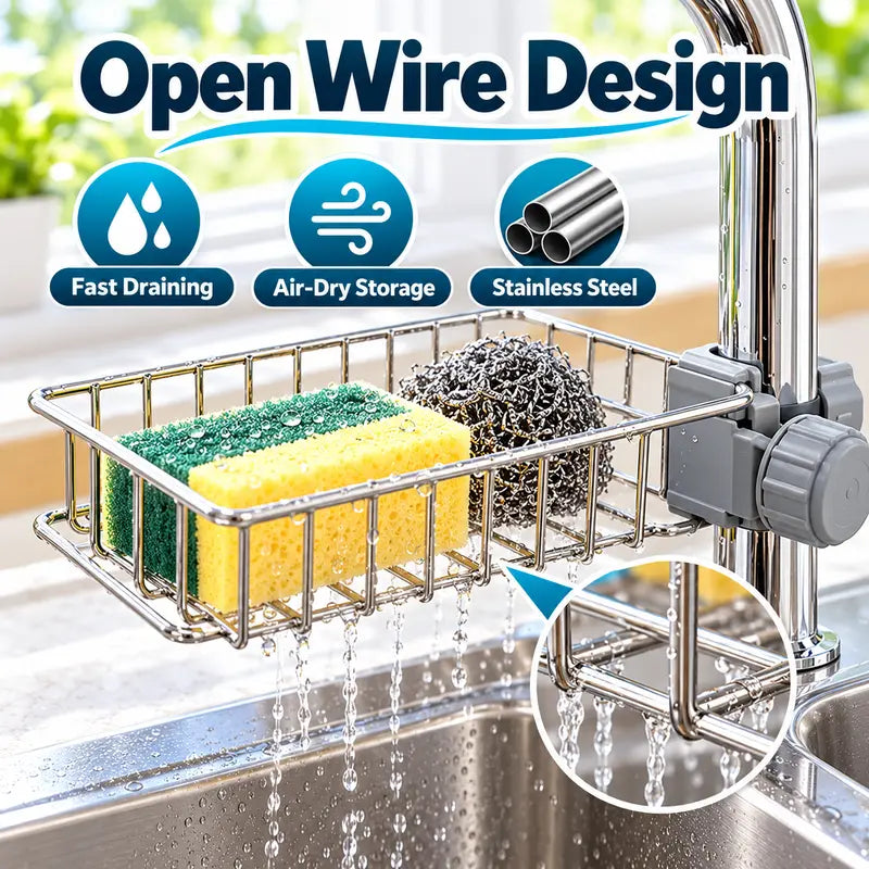 Stainless Steel Faucet Caddy Organizer - View 10