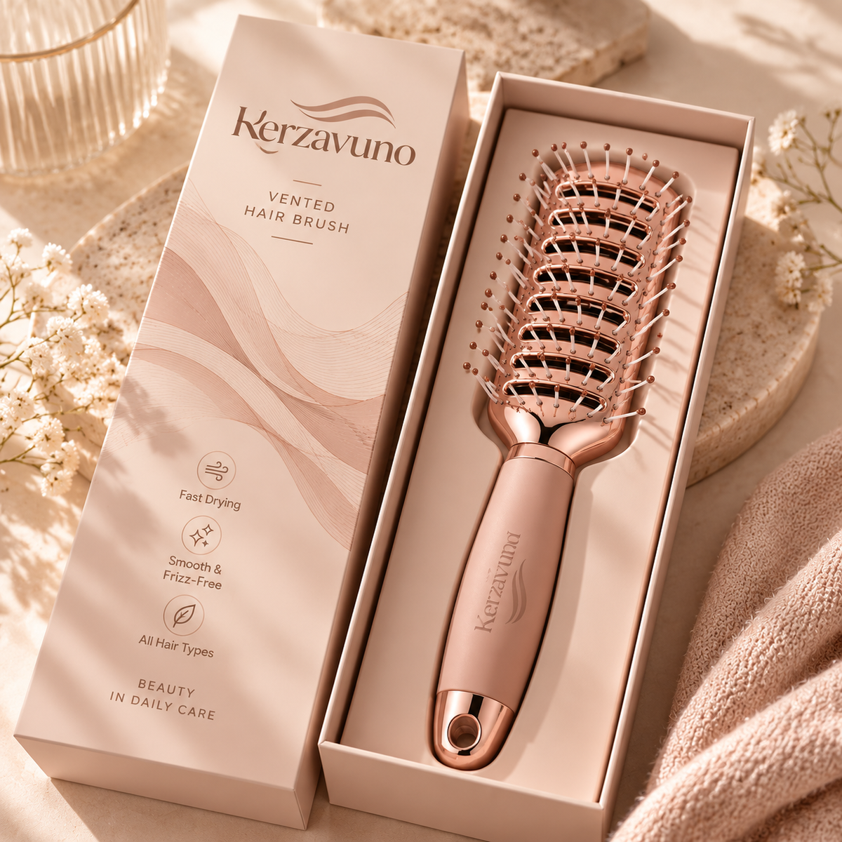 Kerzavuno® AirFlow Pro Vent Hair Brush