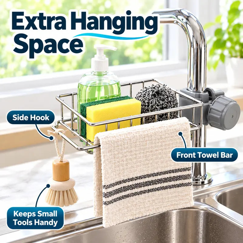 Stainless Steel Faucet Caddy Organizer - View 12