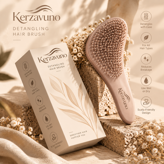 Kerzavuno® SmoothEase Pro Knot-Free Brush