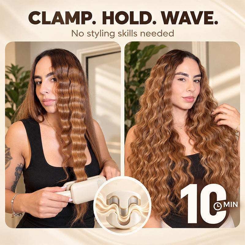 Curl Big Waves Instantly! No-Damage 32mm U-Barrel Curler
