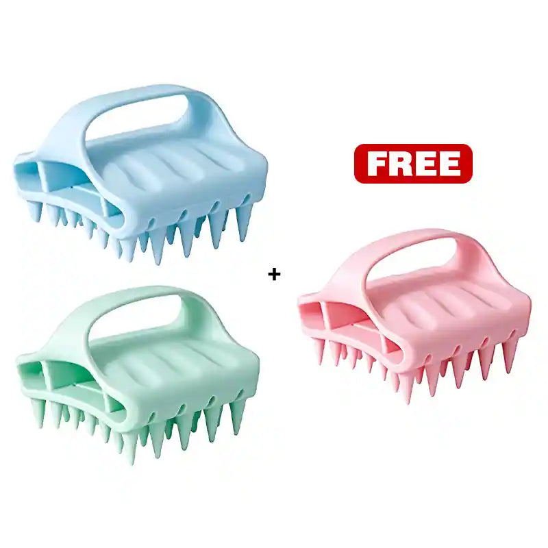 Soft Silicone Scalp Massager & Shampoo Exfoliator Brush