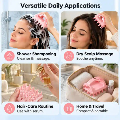 Soft Silicone Scalp Massager & Shampoo Exfoliator Brush