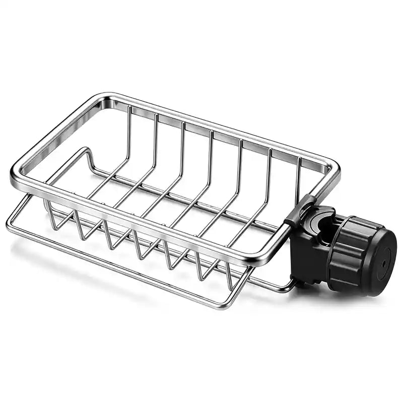 Free Shipping Today Only🔥Never-Slimy Faucet Drain Caddy: 10-Second Clamp-On Sponge & Washcloth Organizer (Excellent)