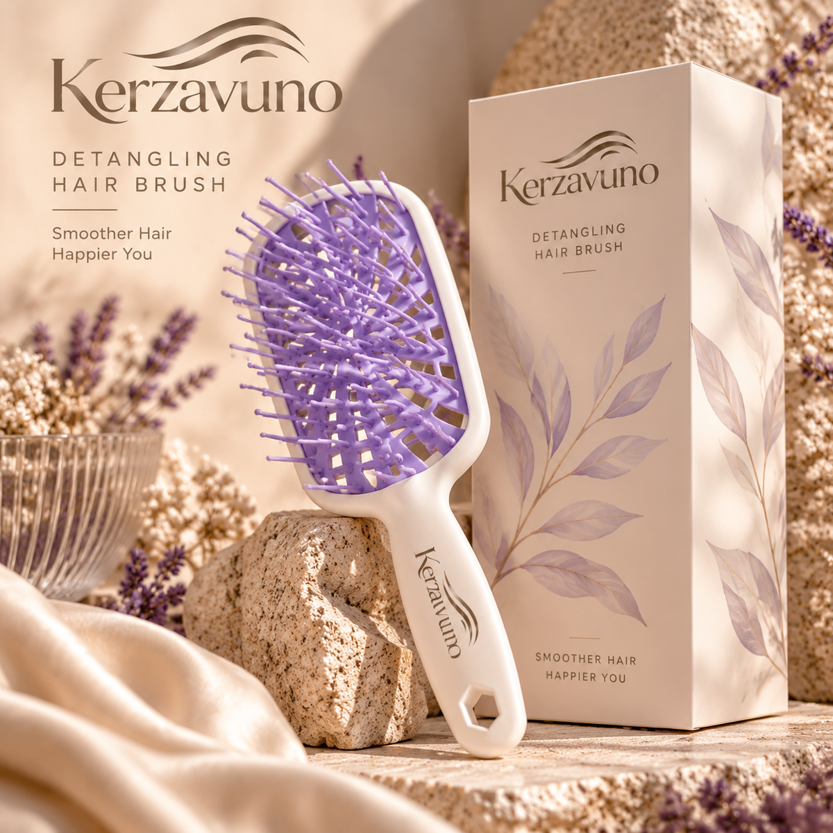 Kerzavuno® FeatherSoft Fine Hair Care Brush