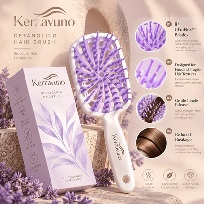Kerzavuno® FeatherSoft Fine Hair Care Brush