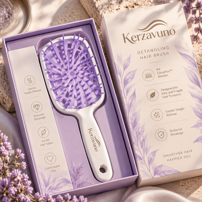 Kerzavuno® FeatherSoft Fine Hair Care Brush