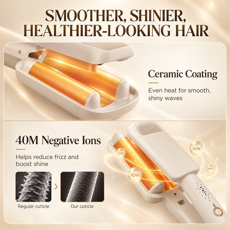 Curl Big Waves Instantly! No-Damage 32mm U-Barrel Curler