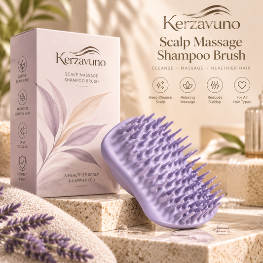 Kerzavuno® ScalpRenew Detox Massage Brush