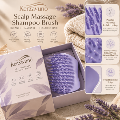 Kerzavuno® ScalpRenew Detox Massage Brush