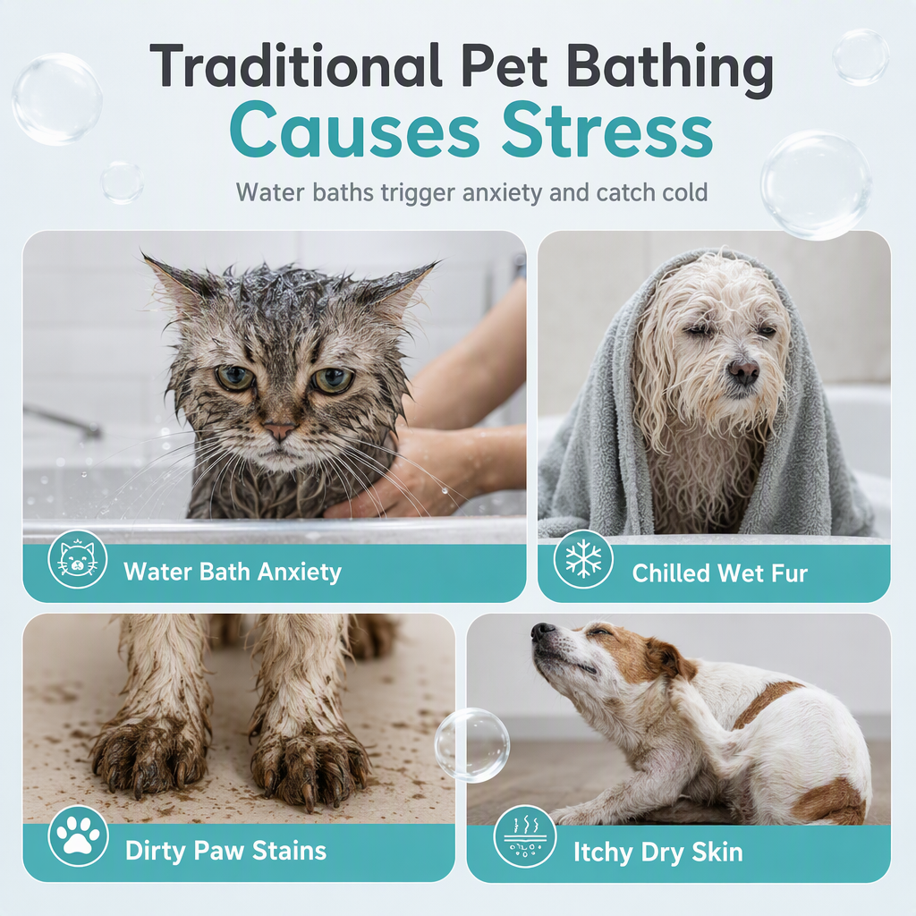 2 Pack Waterless Pet Cleaning Mousse with Free Towels