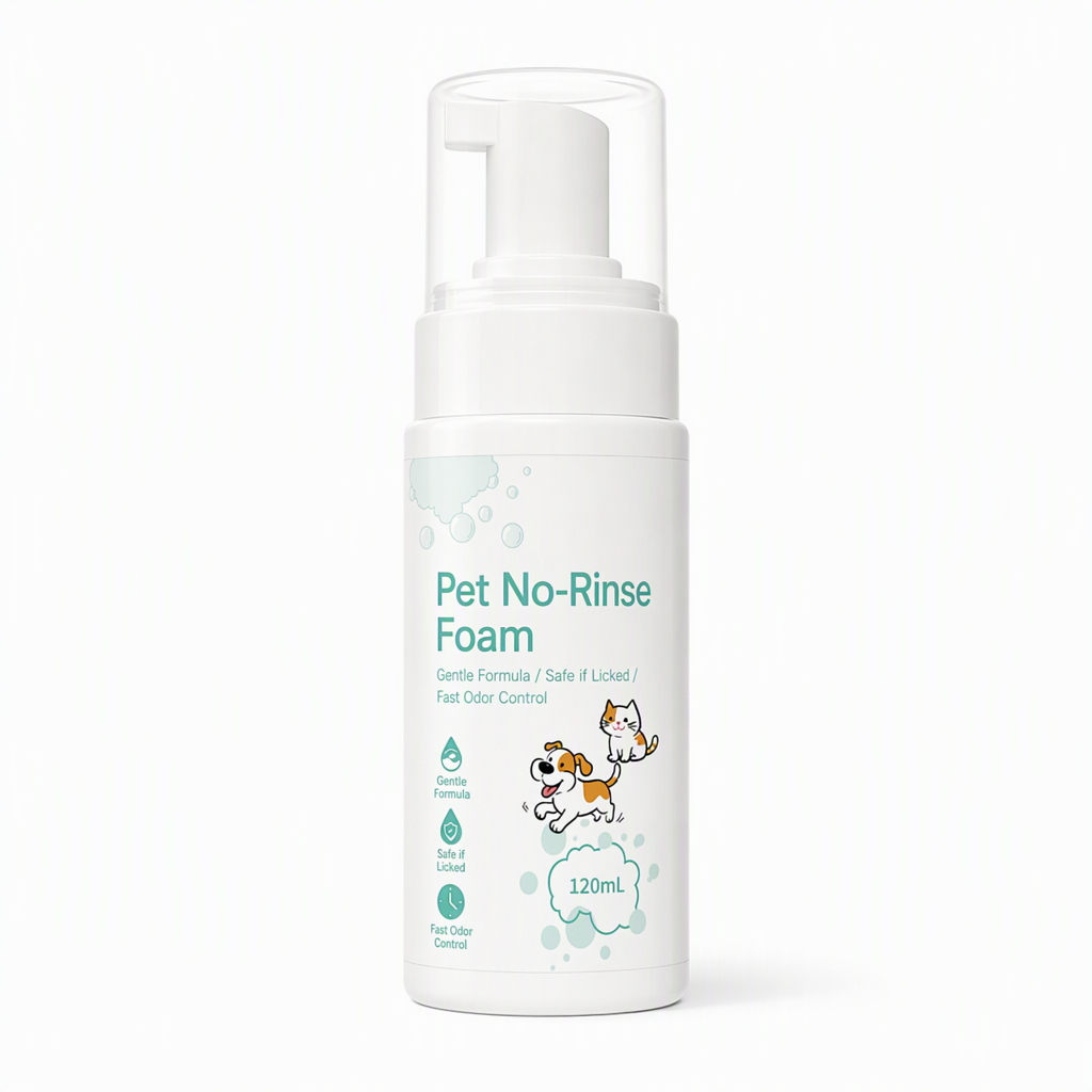 No-Rinse Pet Grooming Foam Package and Towel Demonstration